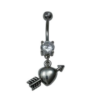 Pierced Heart Navel Jewelry Belly Ring Piercing